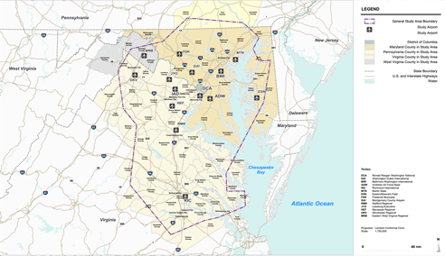 DC metroplex study area map